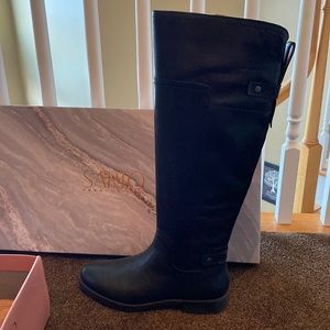Franco Sarto black leather boots